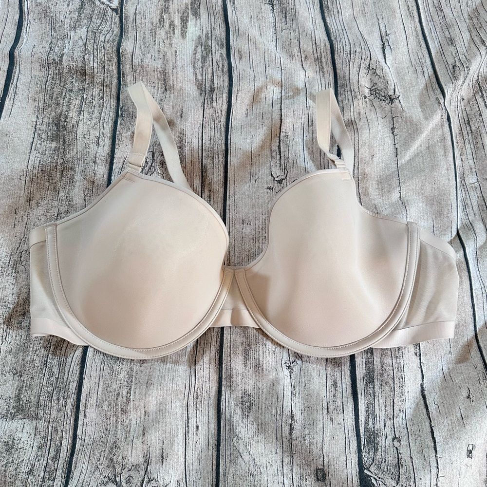 CUUP “The Demi”  Cream Women's Bra; Molded but Flexible Cups; Lightly Lined 42D